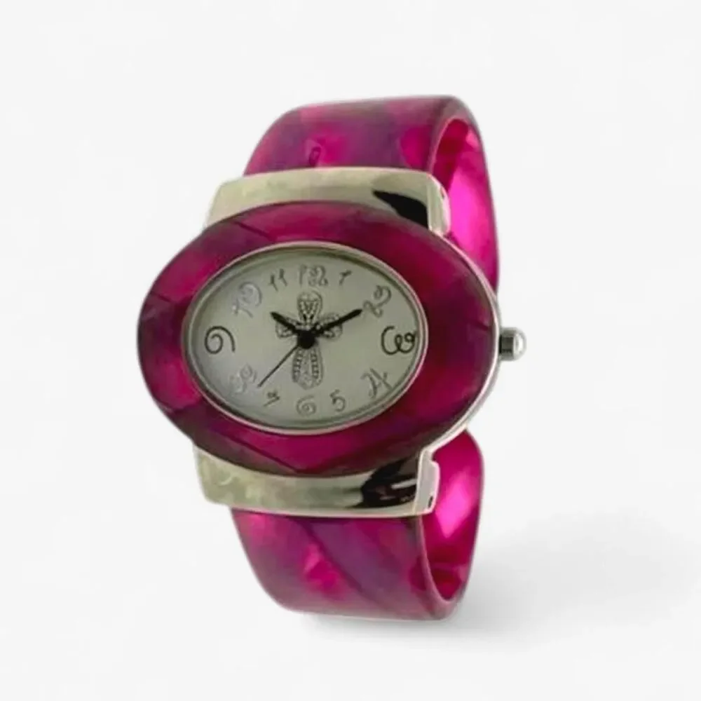 Unbranded Women's Silver and Purple Watch